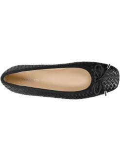 Leder-Ballerinas in Schwarz><noscript><img width=