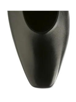 Leder-Ballerinas in Schwarz><noscript><img width=