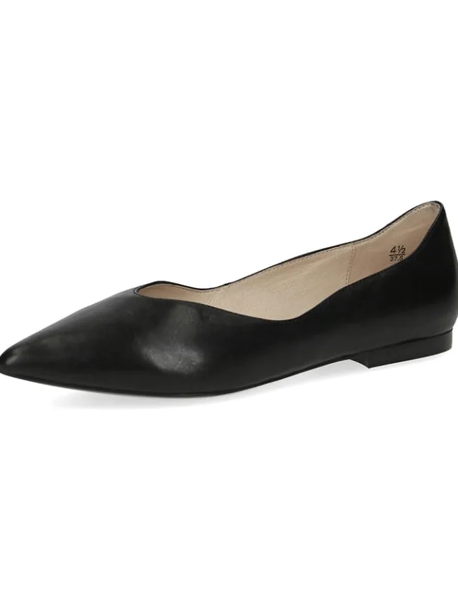 Leder-Ballerinas in Schwarz>Caprice Sale