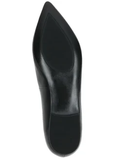 Leder-Ballerinas in Schwarz><noscript><img width=