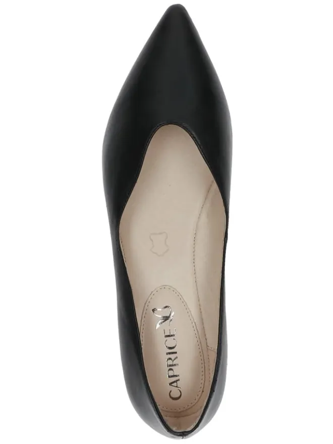 Leder-Ballerinas in Schwarz>Caprice Sale