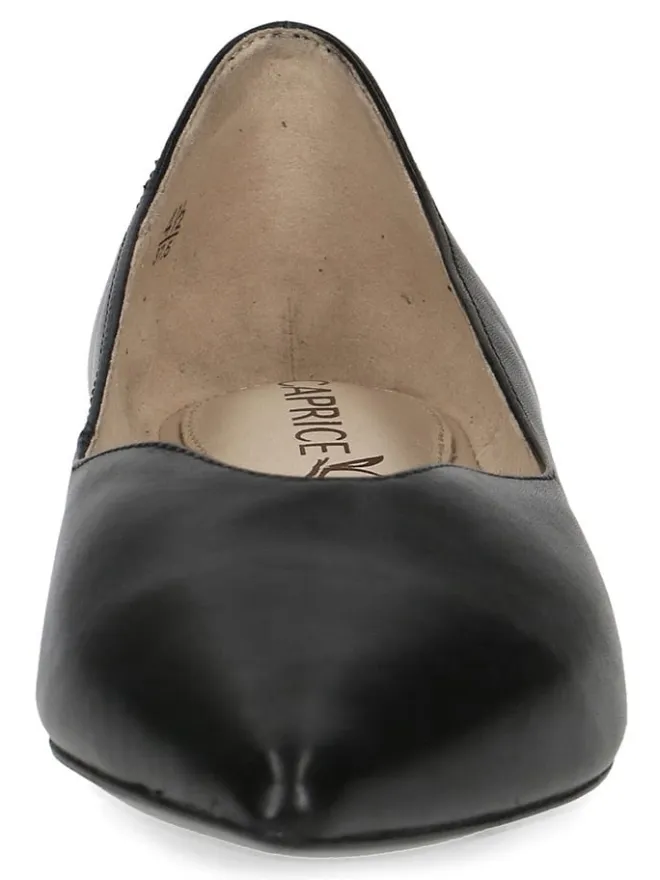 Leder-Ballerinas in Schwarz>Caprice Sale