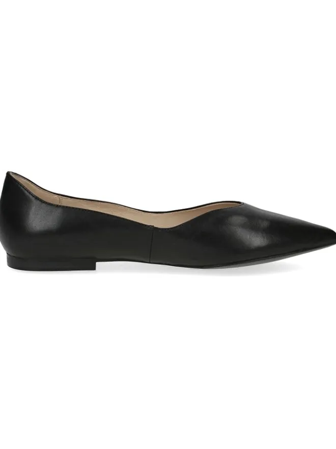 Leder-Ballerinas in Schwarz>Caprice Sale