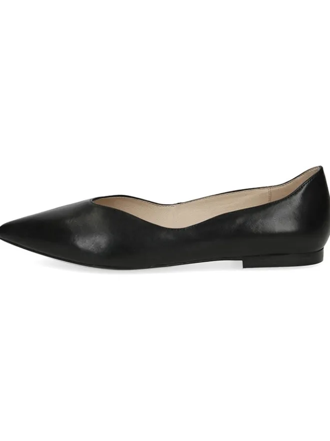 Leder-Ballerinas in Schwarz>Caprice Sale