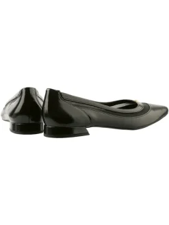 Leder-Ballerinas in Schwarz><noscript><img width=