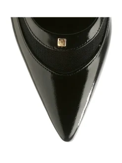 Leder-Ballerinas in Schwarz><noscript><img width=