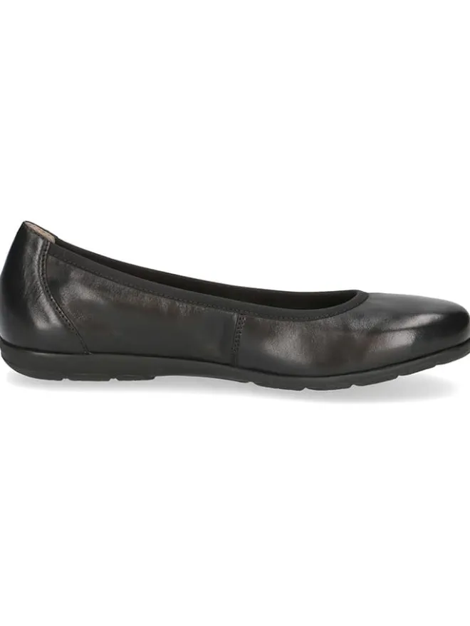 Leder-Ballerinas in Schwarz>Caprice Best
