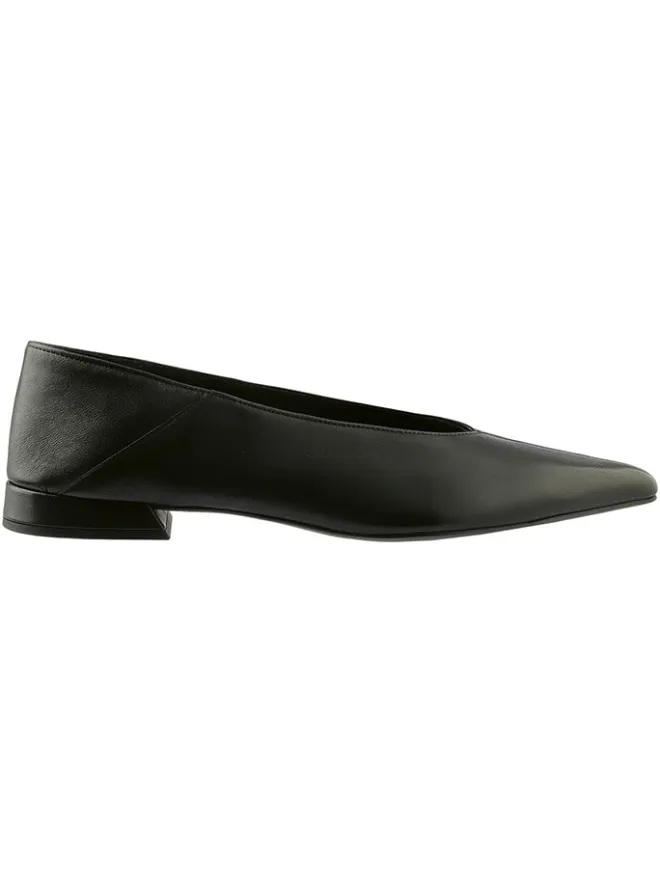 Leder-Ballerinas in Schwarz>Högl New