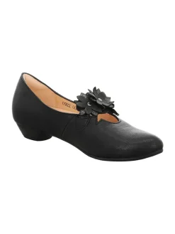 Leder-Ballerinas in Schwarz><noscript><img width=