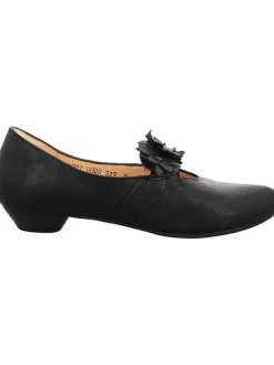 Leder-Ballerinas in Schwarz><noscript><img width=