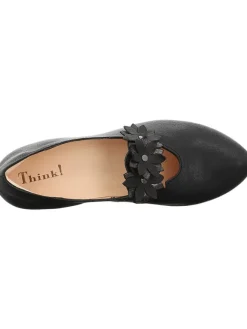 Leder-Ballerinas in Schwarz><noscript><img width=