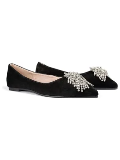 Leder-Ballerinas in Schwarz>loft37 Discount