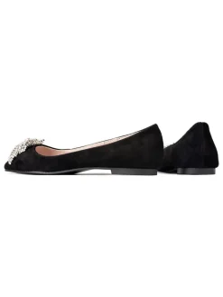 Leder-Ballerinas in Schwarz><noscript><img width=