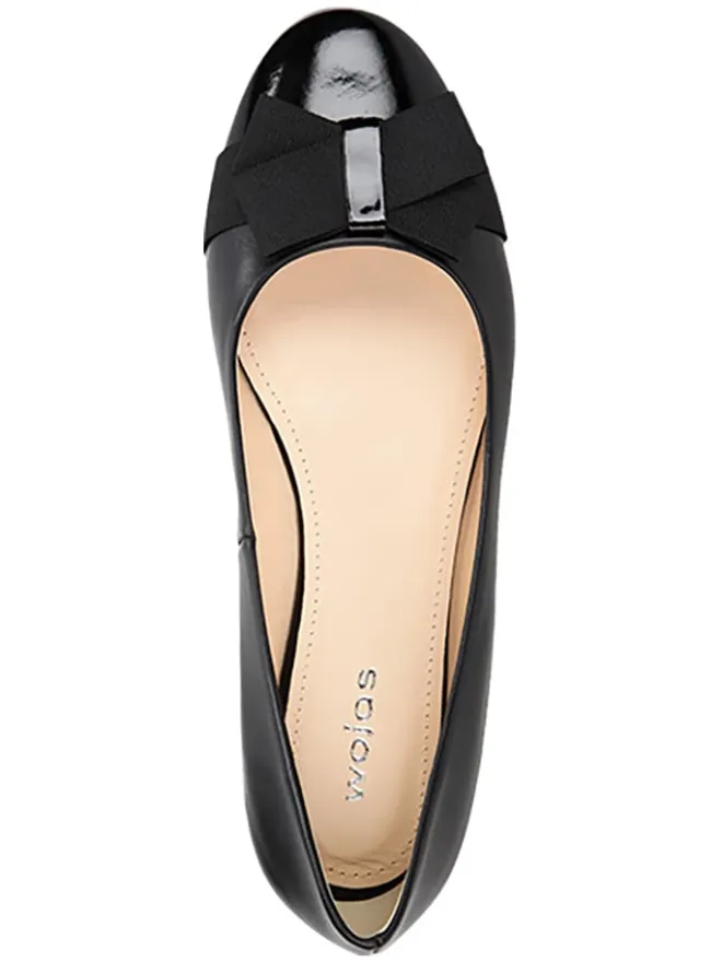 Leder-Ballerinas in Schwarz>Wojas New