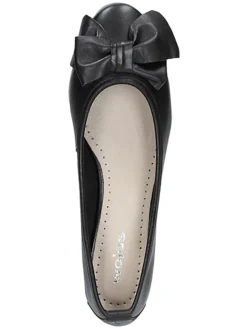 Leder-Ballerinas in Schwarz><noscript><img width=