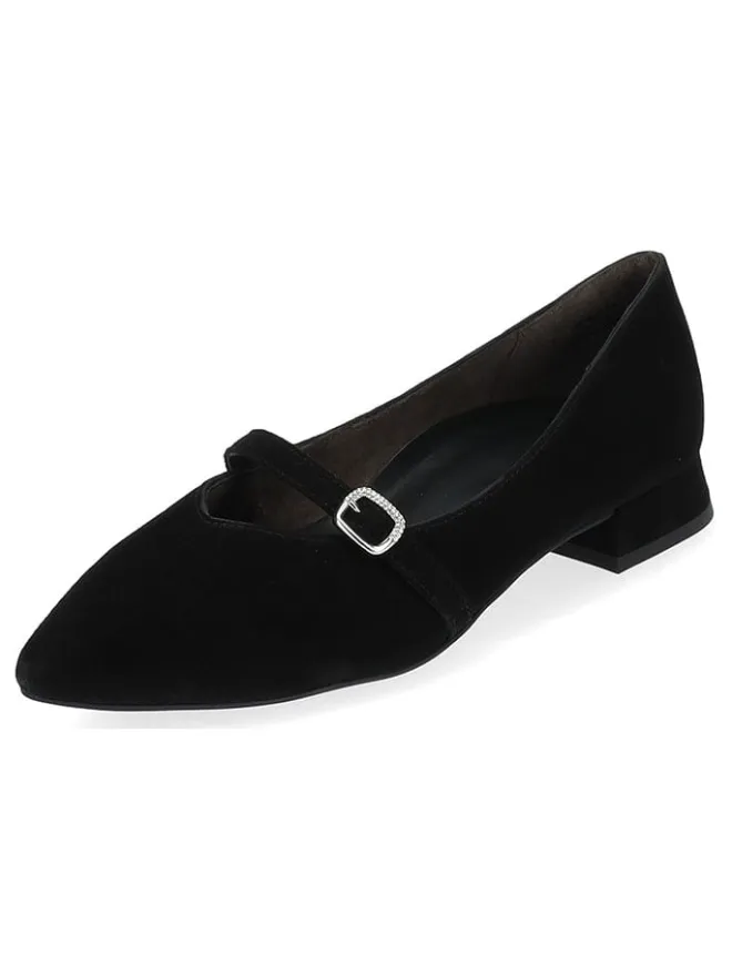 Paul Green Ballerinas^Leder-Ballerinas in Schwarz