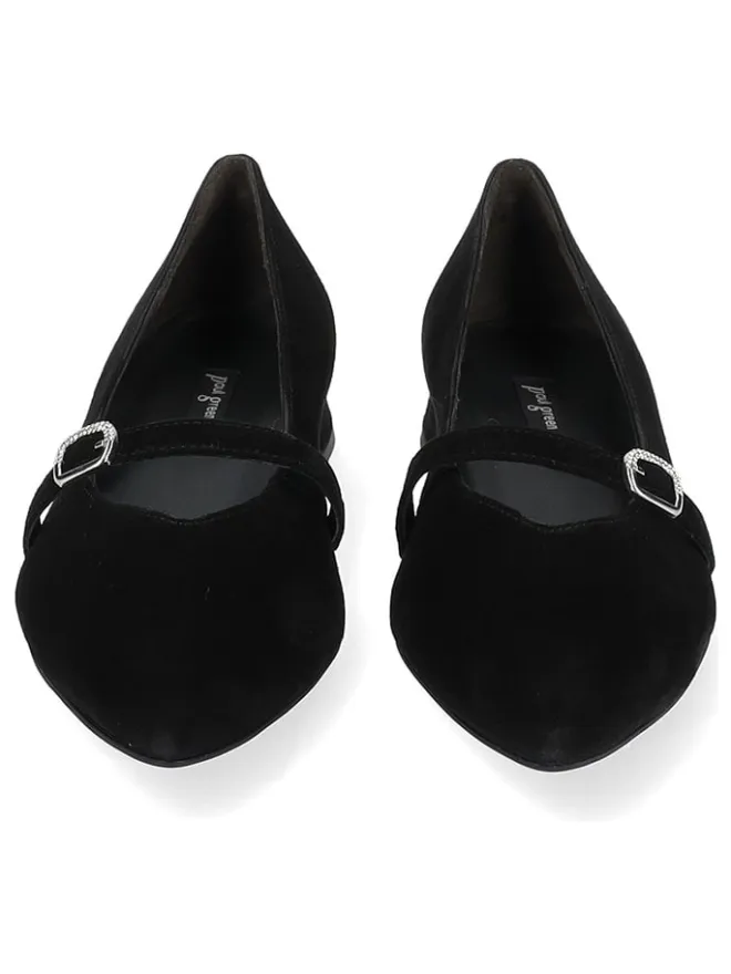 Paul Green Ballerinas^Leder-Ballerinas in Schwarz