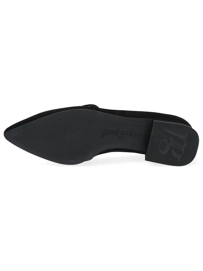 Paul Green Ballerinas^Leder-Ballerinas in Schwarz
