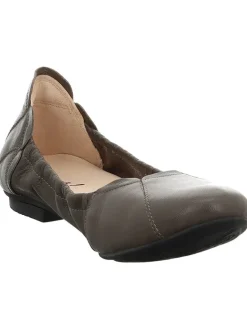 Think! Ballerinas^Leder-Ballerinas in Taupe