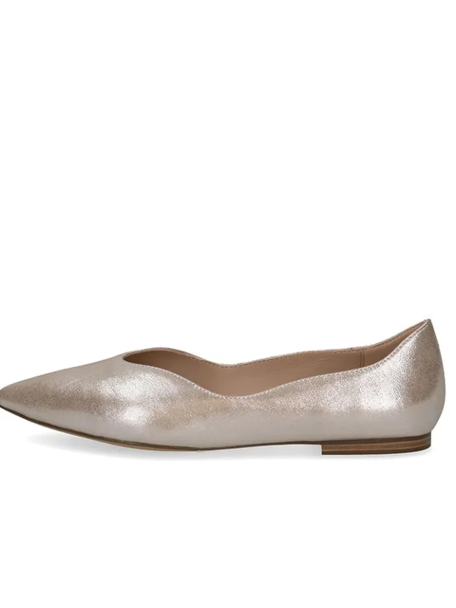 Leder-Ballerinas in Taupe>Caprice Hot