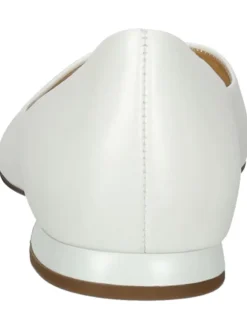 Leder-Ballerinas in Weiß><noscript><img width=