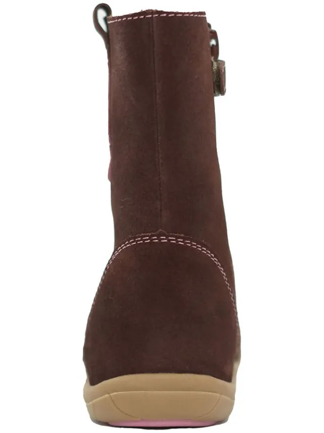 Leder-Barfuß-Boots in Braun>lamino