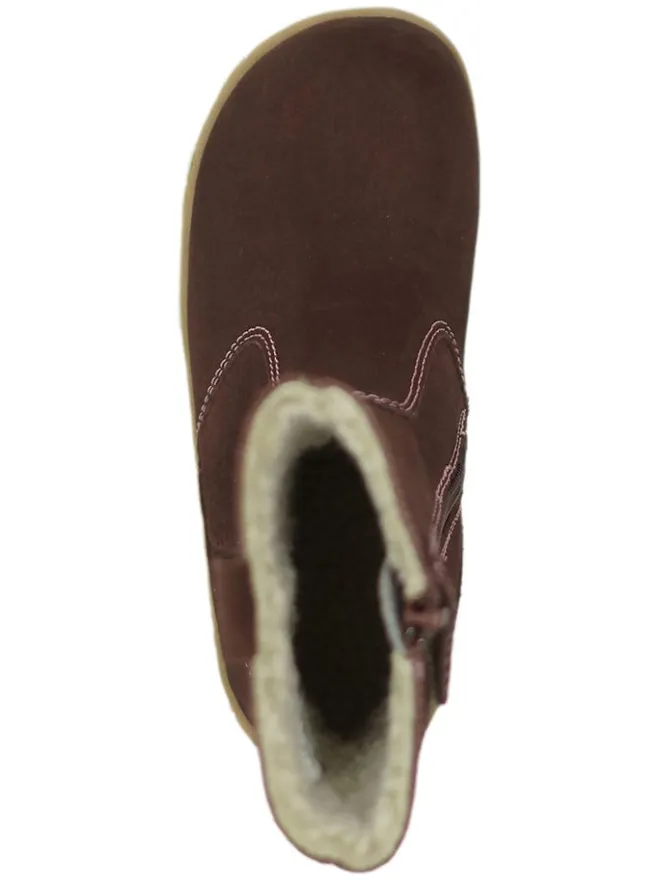Leder-Barfuß-Boots in Braun>lamino