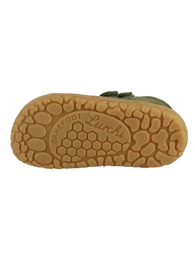 Leder-Barfußchuhe "Nimbi" in Khaki>Lurchi New