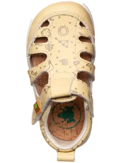 Leder-Barfußhalbsandalen in Gelb><noscript><img width=