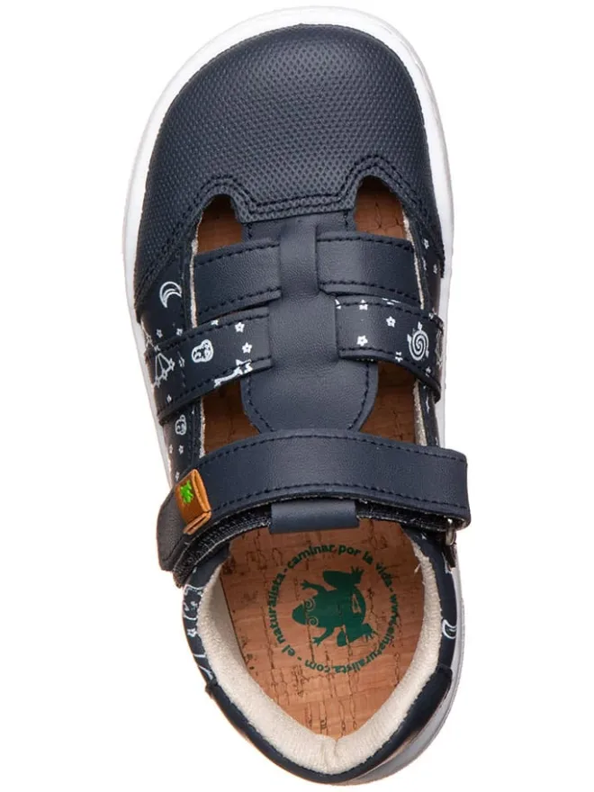 El Naturalista Sandalen·Halbsandalen^Leder-Barfußhalbsandalen in Dunkelblau
