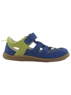 Leder-Barfuß-Halbsandalen in Blau><noscript><img width=