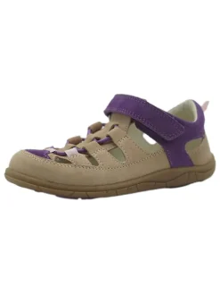 lamino Sandalen·Halbsandalen^Leder-Barfuß-Halbsandalen in Lila/ Beige