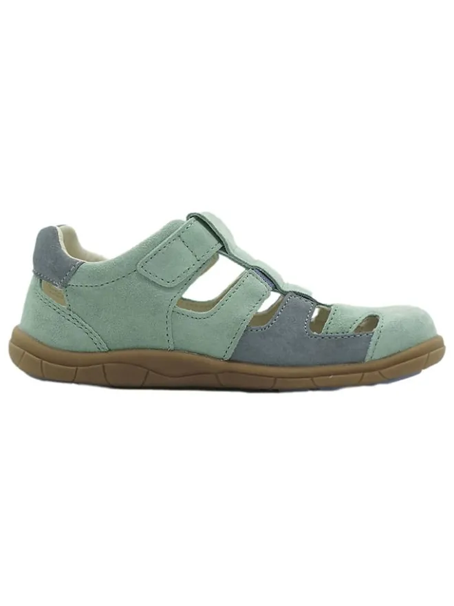 lamino Sandalen·Halbsandalen^Leder-Barfuß-Halbsandalen in Türkis