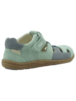 lamino Sandalen·Halbsandalen^Leder-Barfuß-Halbsandalen in Türkis