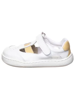 Leder-Barfuß-Halbsandalen in Weiß>lamino Best