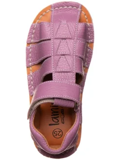 Leder-Barfußsandalen in Lila><noscript><img width=