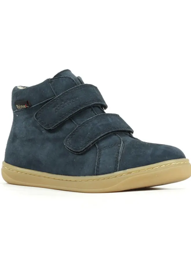 Richter Shoes Lauflernschuhe^Leder-Barfußschuhe "Dash" in Dunkelblau