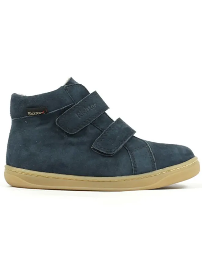 Richter Shoes Lauflernschuhe^Leder-Barfußschuhe "Dash" in Dunkelblau