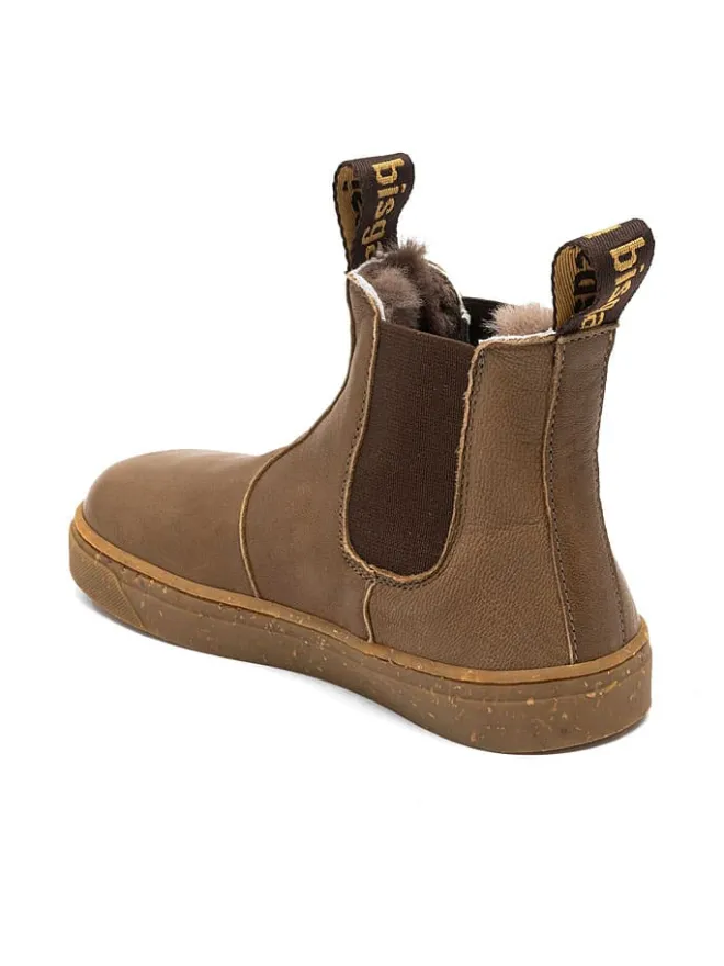 bisgaard Stiefeletten·Chelsea Boots^Leder-Barfußschuhe "Ene" in Hellbraun