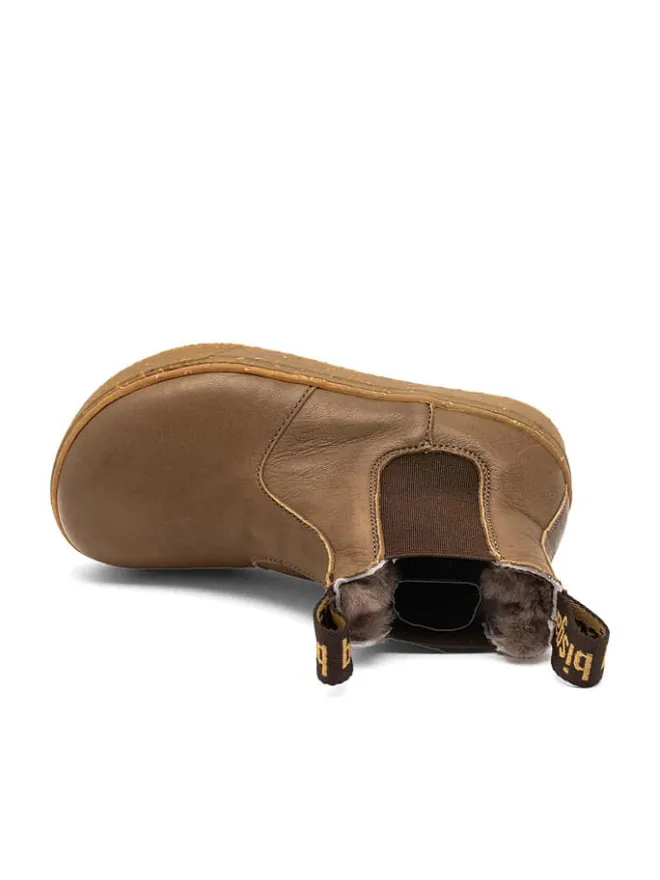 bisgaard Stiefeletten·Chelsea Boots^Leder-Barfußschuhe "Ene" in Hellbraun