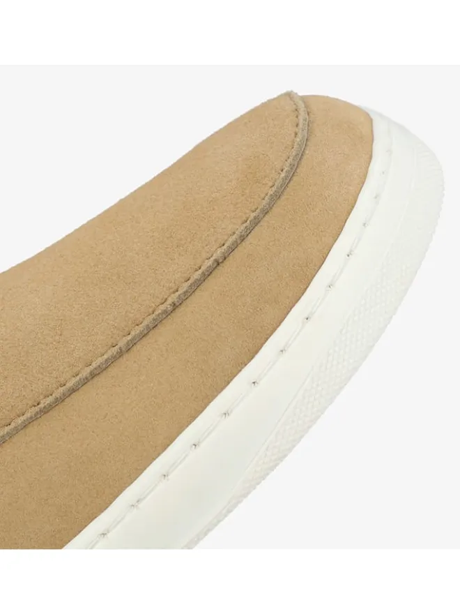 Groundies Halbschuhe^Leder-Barfußschuhe "Ghent" in Beige