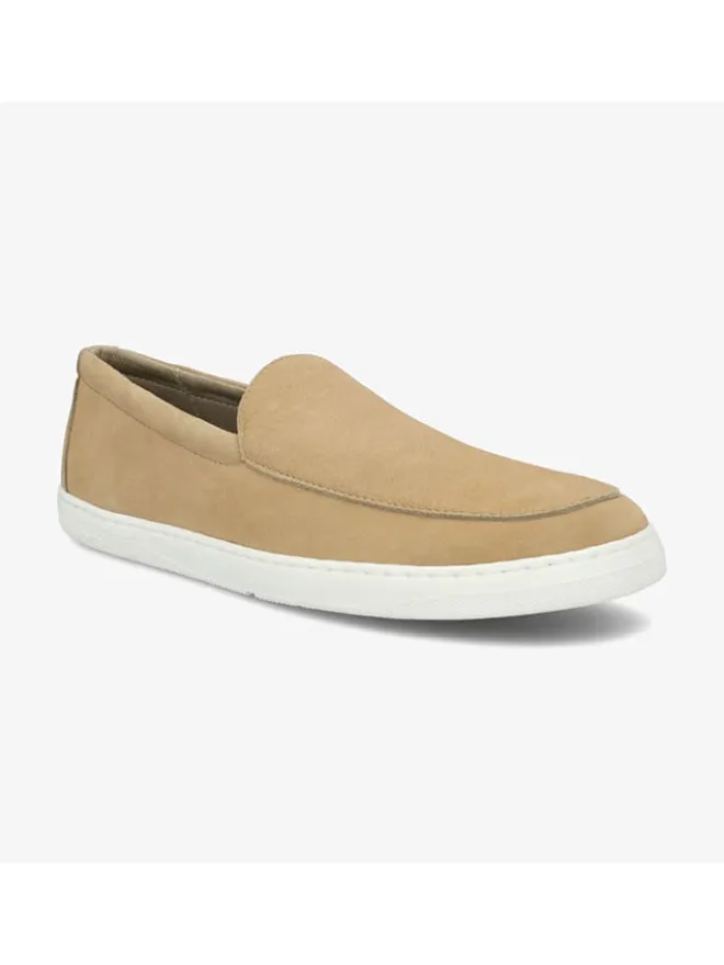Groundies Halbschuhe^Leder-Barfußschuhe "Ghent" in Beige