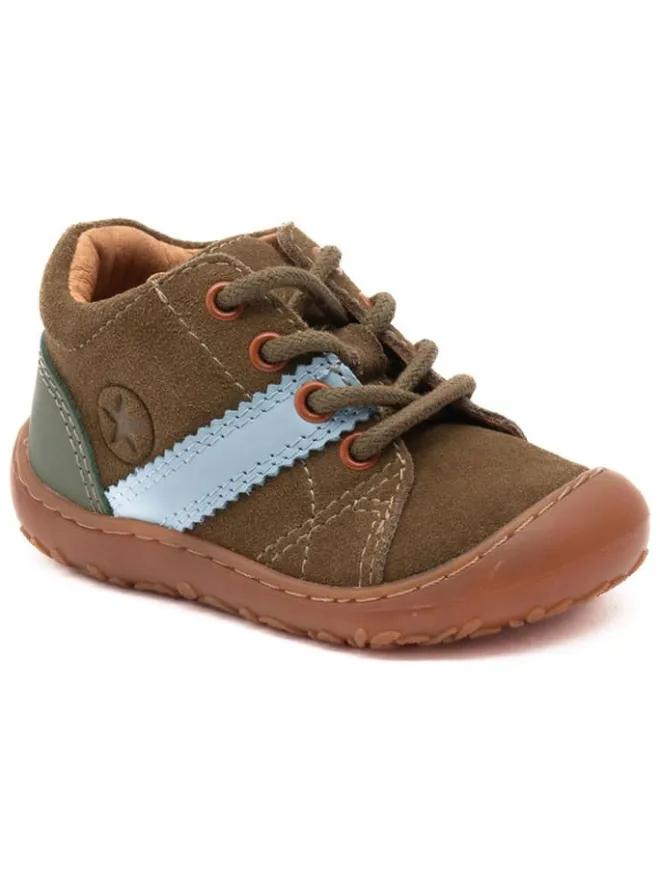 bisgaard Lauflernschuhe^Leder-Barfußschuhe "Hale" in Khaki