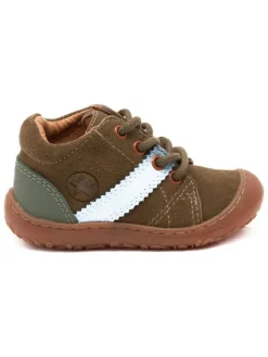 bisgaard Lauflernschuhe^Leder-Barfußschuhe "Hale" in Khaki