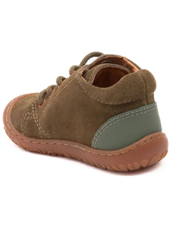 bisgaard Lauflernschuhe^Leder-Barfußschuhe "Hale" in Khaki