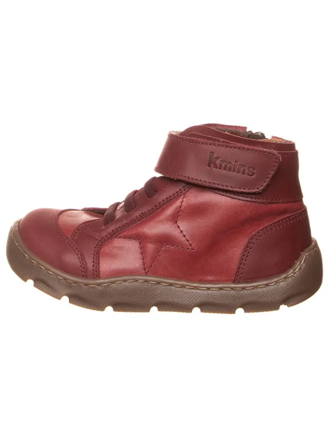 Leder-Barfußschuhe in Bordeaux>kmins Sale