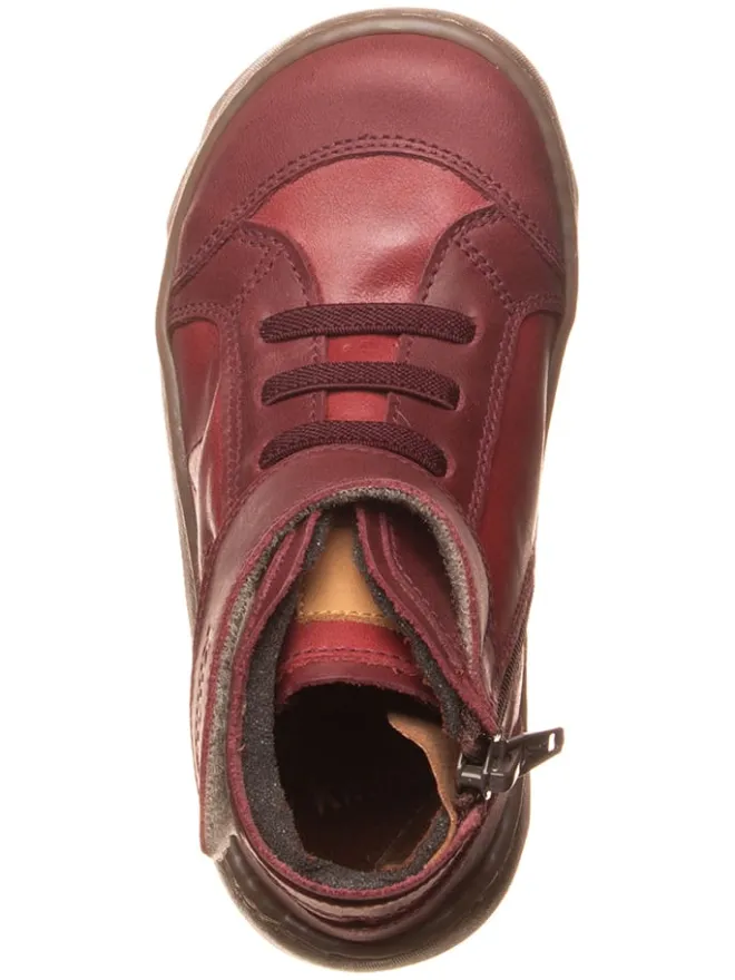 Leder-Barfußschuhe in Bordeaux>kmins Sale