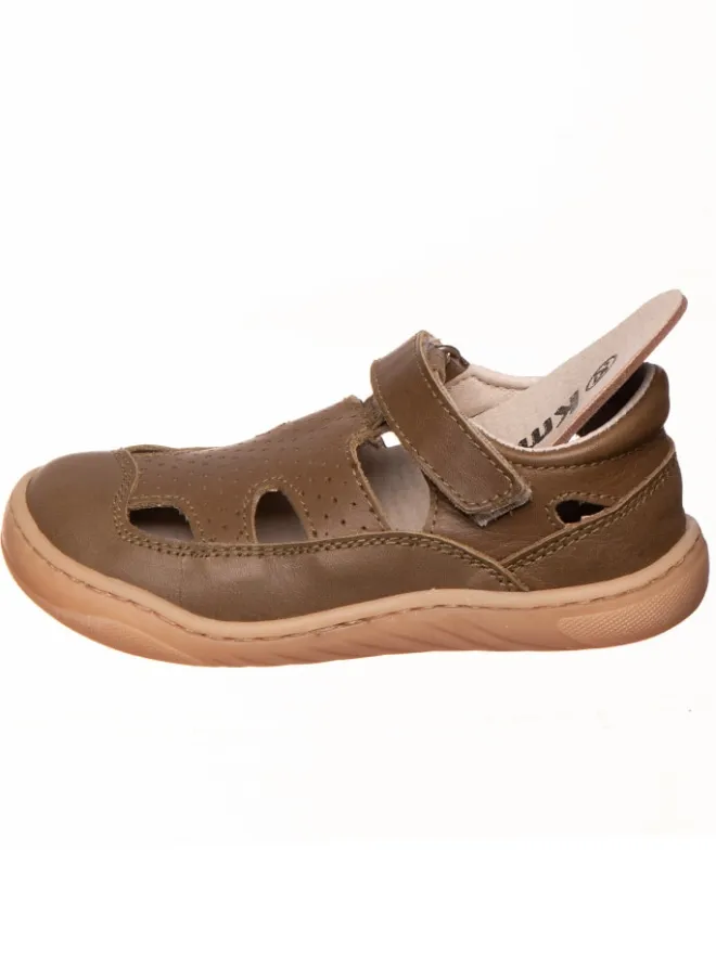 Leder-Barfußschuhe in Braun>kmins
