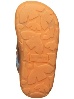 Leder-Barfußschuhe in Braun/ Hellblau><noscript><img width=