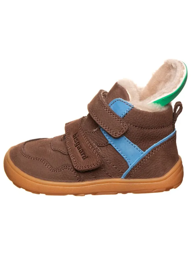 Leder-Barfußschuhe in Braun/ Hellblau>bisgaard Discount